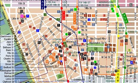 New York City Map: West Village and Soho .
